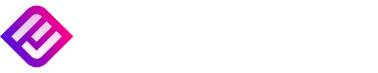 Logotipo eGames na versão negativa, com símbolo e texto em branco para fundos escuros