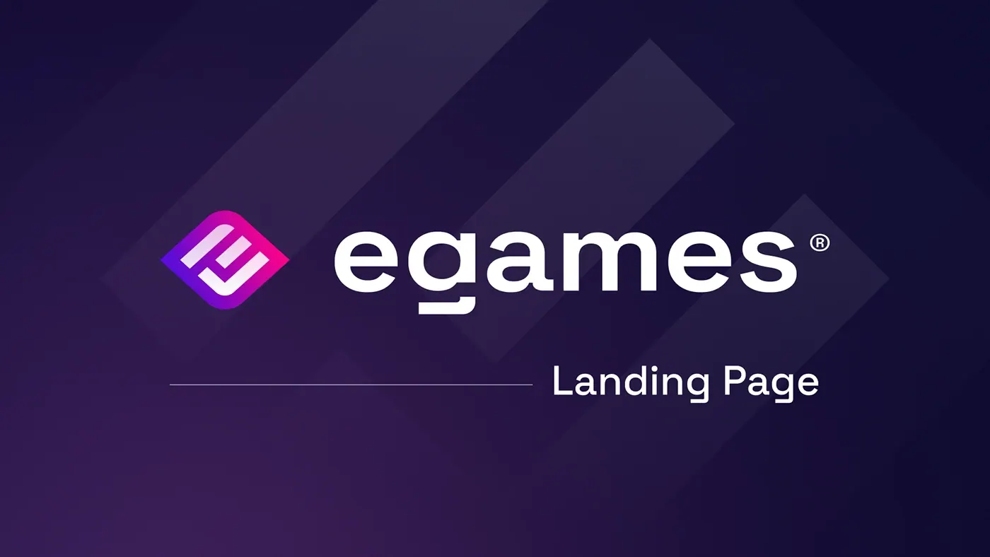 Capa do projeto eGames — Landing Page